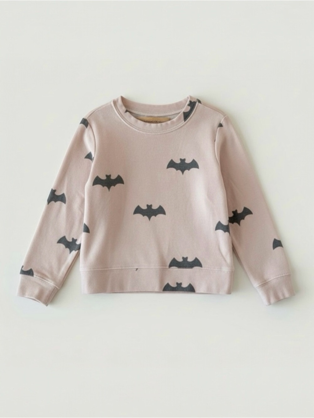 Brokedown Clothing Blush Pink Bat Sweatshirt Gray Print | Girls 3T | USA Made